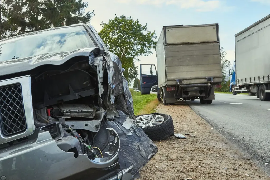 Commercial truck and car collision. Our Houston truck accident lawyers will fight for you if you have been hurt in a collision with a commercial truck.