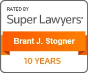 Brant Stogner Super Lawyers Award for 10 Years of excellent ratings
