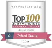 Top 100 Best Lawyer Award 2021 for Abraham Watkins.