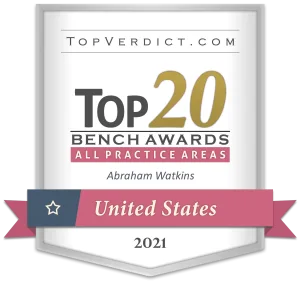 Top 20 Best Lawyer Award for Abraham Watkins